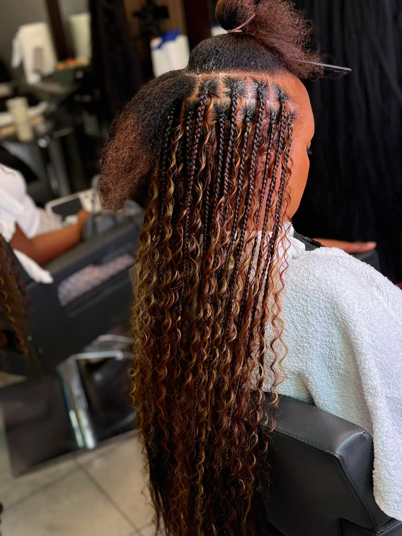 Knotless boho braid ( mis dos / bas du dos )
