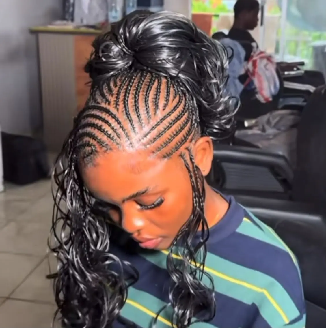 Fulani French curl bob
