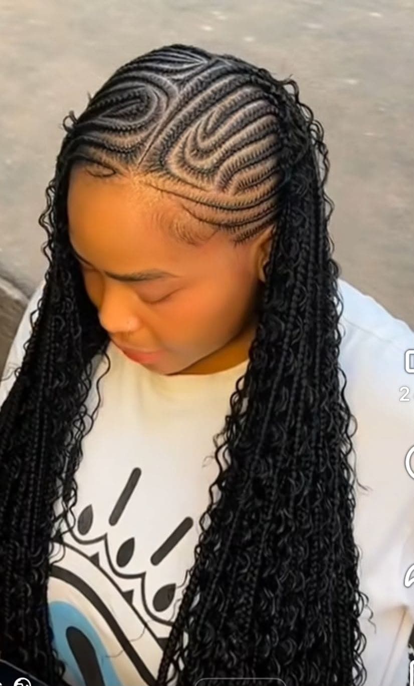 Fulani boho braid / twist (mis dos/ bas du dos)
